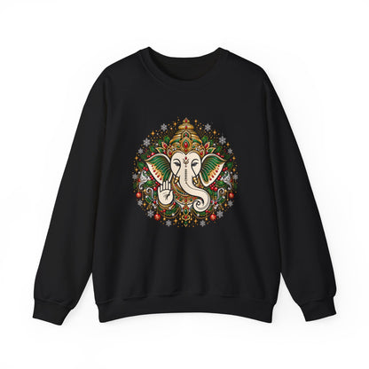 Personalized Ganesh Holiday Sweatshirt, South Asian Fun Party & Festive Wear