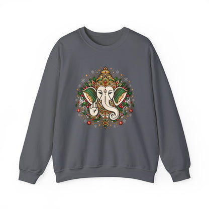 Personalized Ganesh Holiday Sweatshirt, South Asian Fun Party & Festive Wear