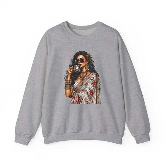 Custom Text Bollywood Christmas Sweatshirt, Desi Holiday Apparel for Parties