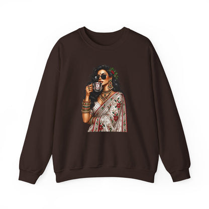 Custom Text Bollywood Christmas Sweatshirt, Desi Holiday Apparel for Parties