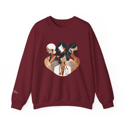 Custom Designation Desi Medical Professional Sweatshirt, Chic and Inclusive Nurse Doctor ARNP NP Graduation Gifts for Her