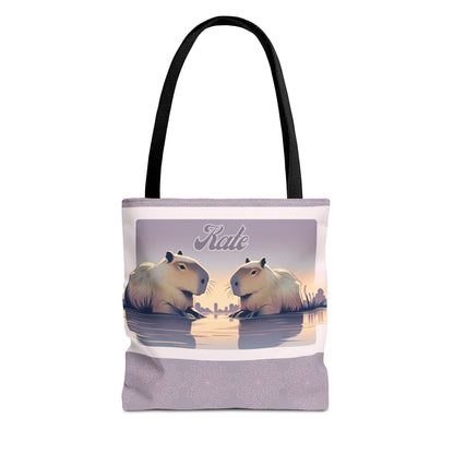Personalized Capybara Tote Bag, Chic Animal Lover Gifts (7 Options)