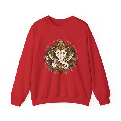 Personalized Ganesh Holiday Sweatshirt, South Asian Fun Party & Festive Wear