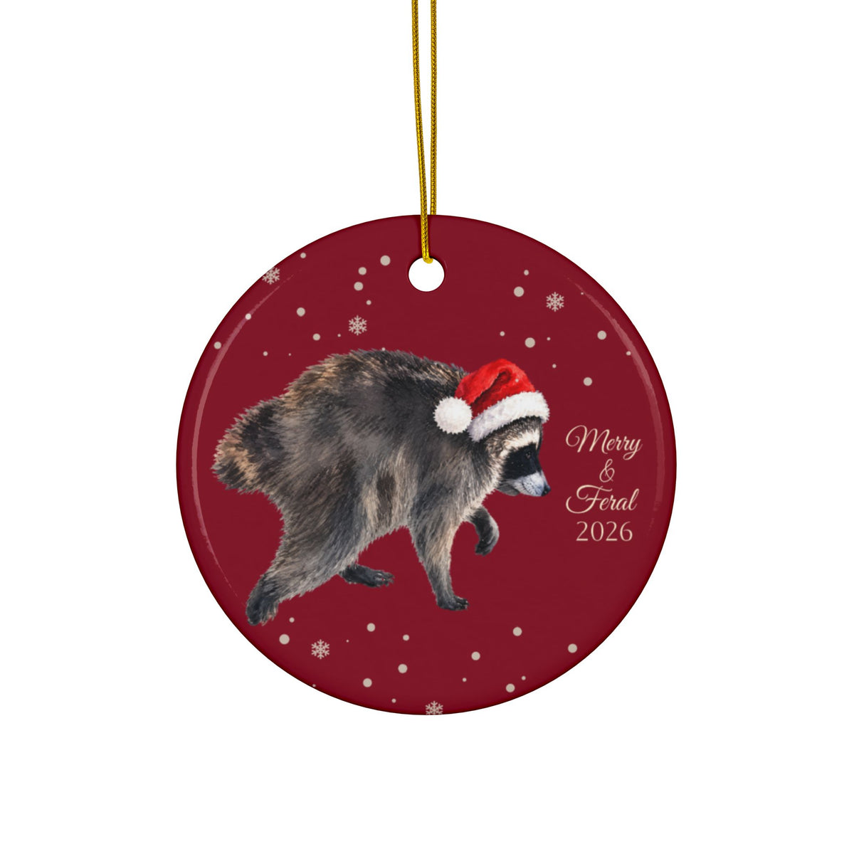 Jimothy the Racoon Christmas Ornament, Fun Animal Lover Holiday Decor