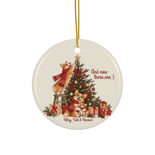 Corgi Lovers New Baby Ornament, First Christmas for New Family