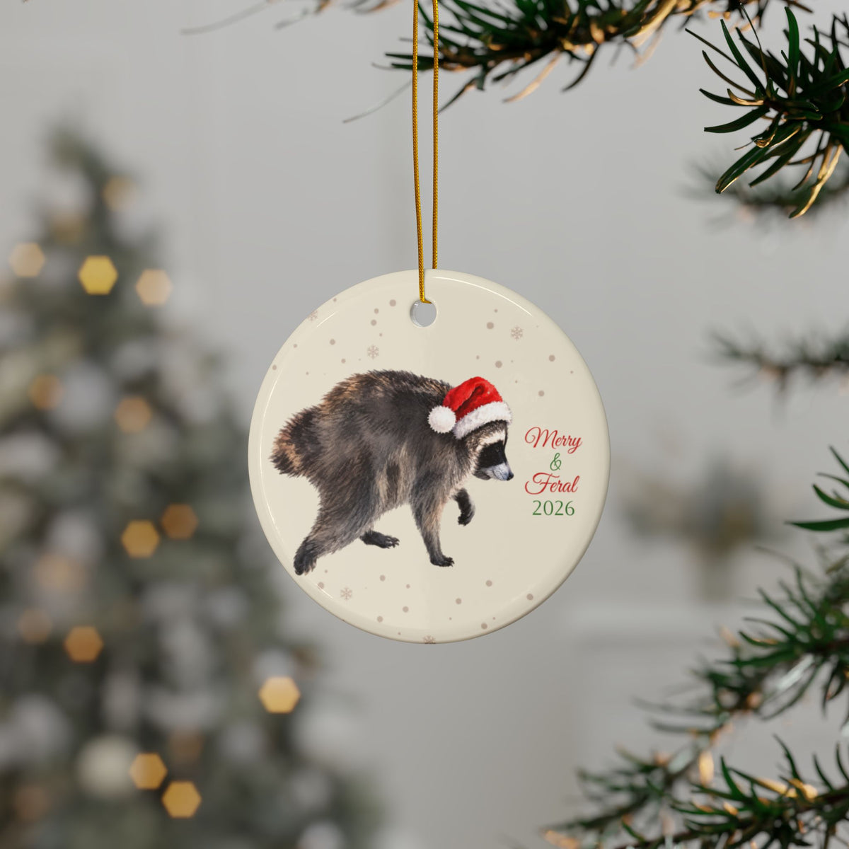 Jimothy the Racoon Christmas Ornament, Fun Animal Lover Holiday Decor
