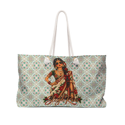 Custom Text South Asian Bollywood Christmas Tote Bag