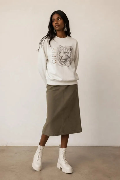 Orange Peel Finds Exclusive - 100% Cotton Tiger Sweatshirt