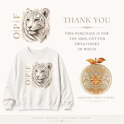 Orange Peel Finds Exclusive - 100% Cotton Tiger Sweatshirt