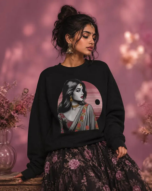 Chic Goth Bollywood Sweatshirt