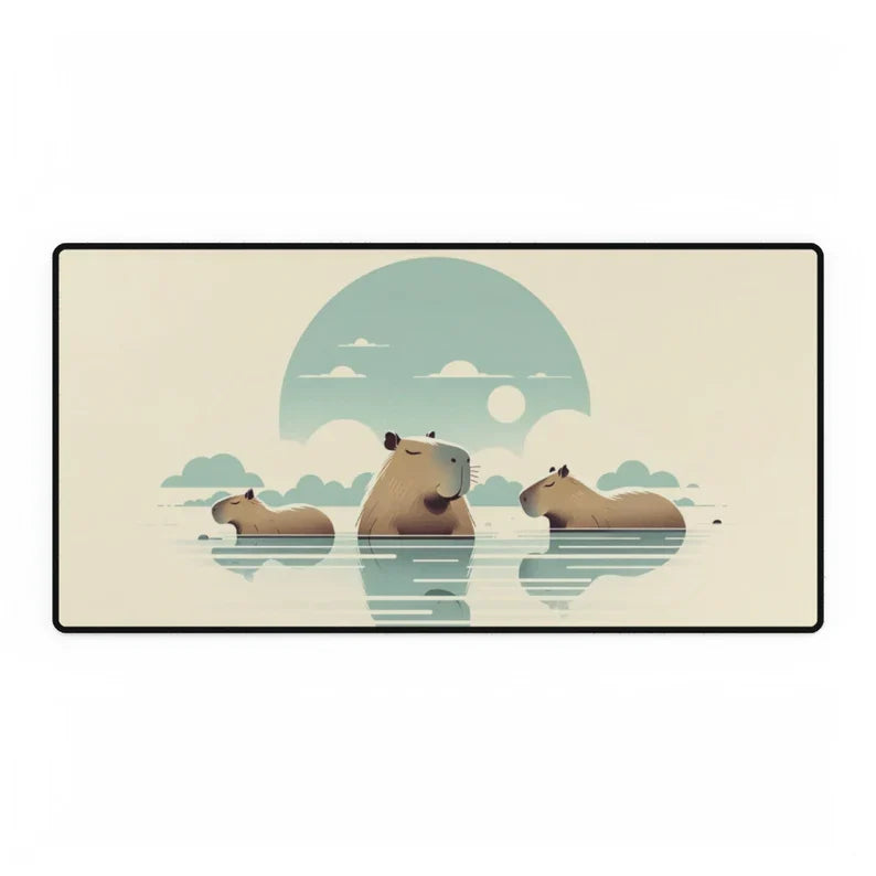 Capybara Desk Mat / Large Gaming Mouse Pad