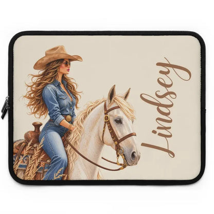 Cowgirl Laptop Case / Dog Lovers Laptop Case