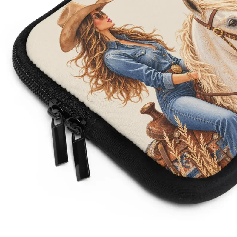 Cowgirl Laptop Case / Dog Lovers Laptop Case