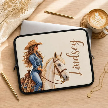 Cowgirl Laptop Case / Dog Lovers Laptop Case