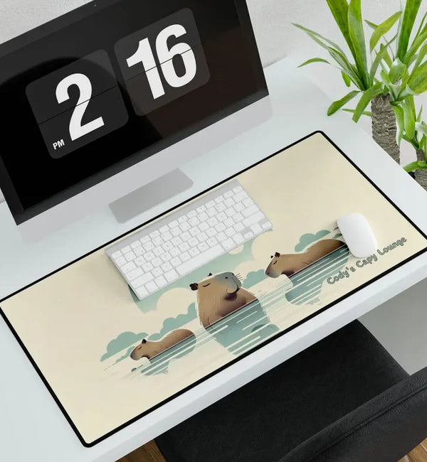 Capybara Desk Mat / Large Gaming Mouse Pad