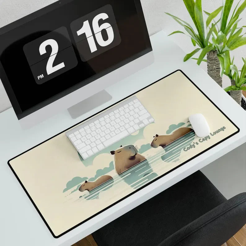 Capybara Desk Mat / Large Gaming Mouse Pad