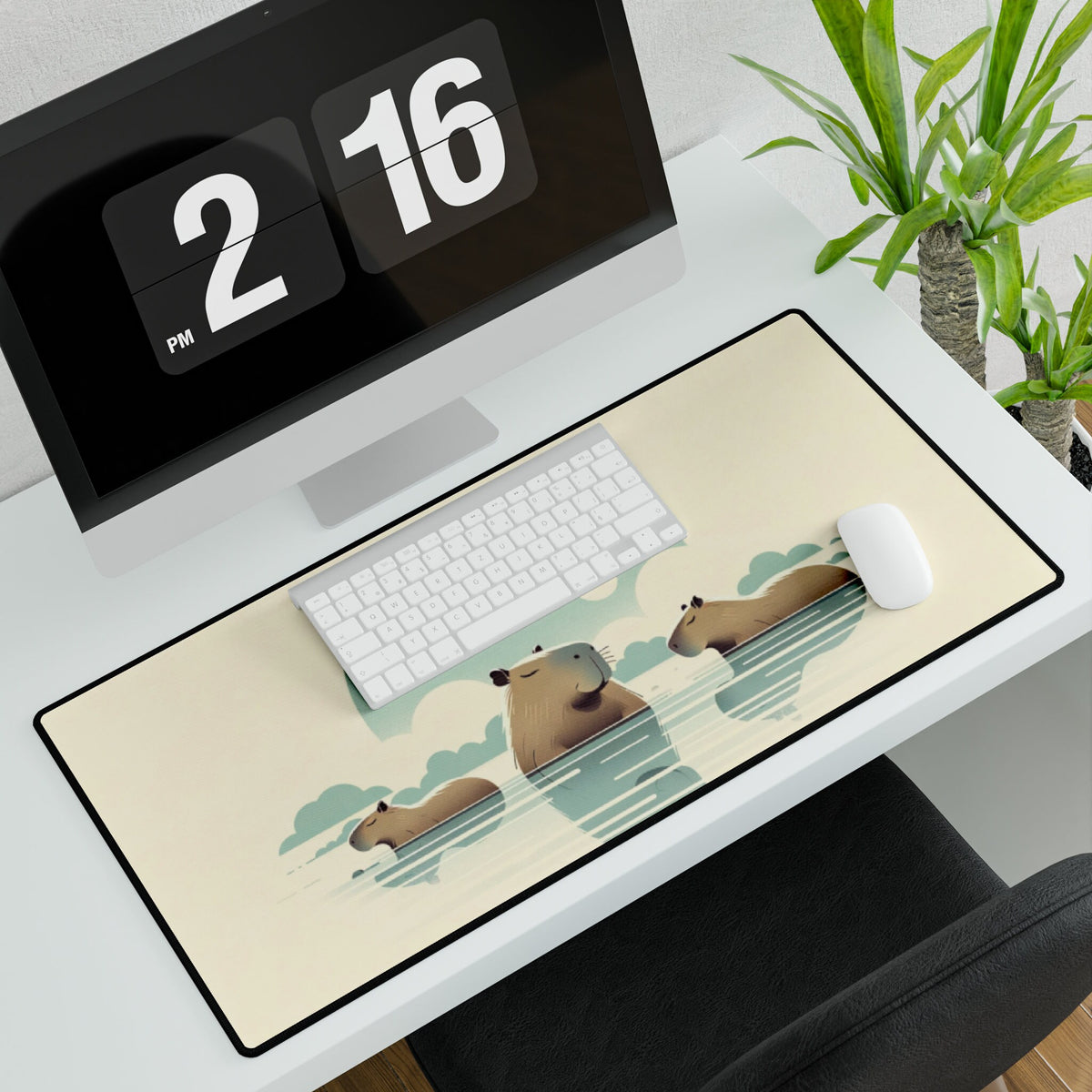 Capybara Desk Mat / Large Gaming Mouse Pad