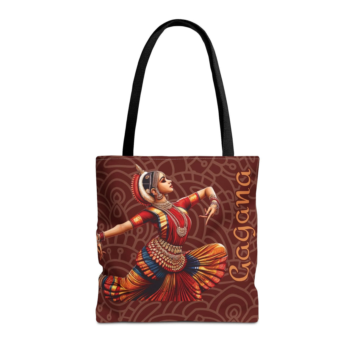 Bharatanatyam Dancer Tote Bag, South Asian Art, Carnatic Arangetram Recital Gift