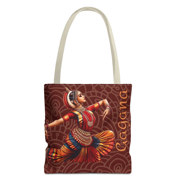 Bharatanatyam Dancer Tote Bag, South Asian Art, Carnatic Arangetram Recital Gift