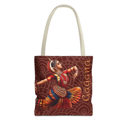 Bharatanatyam Dancer Tote Bag, South Asian Art, Carnatic Arangetram Recital Gift