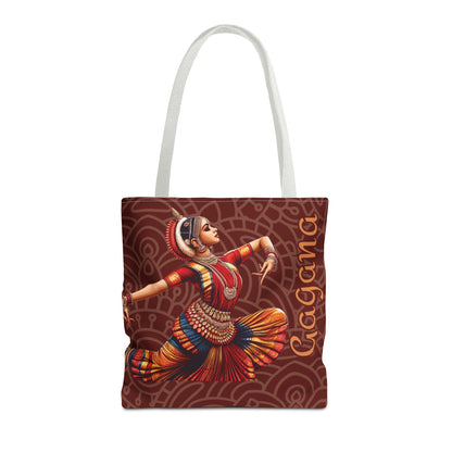 Bharatanatyam Dancer Tote Bag, South Asian Art, Carnatic Arangetram Recital Gift