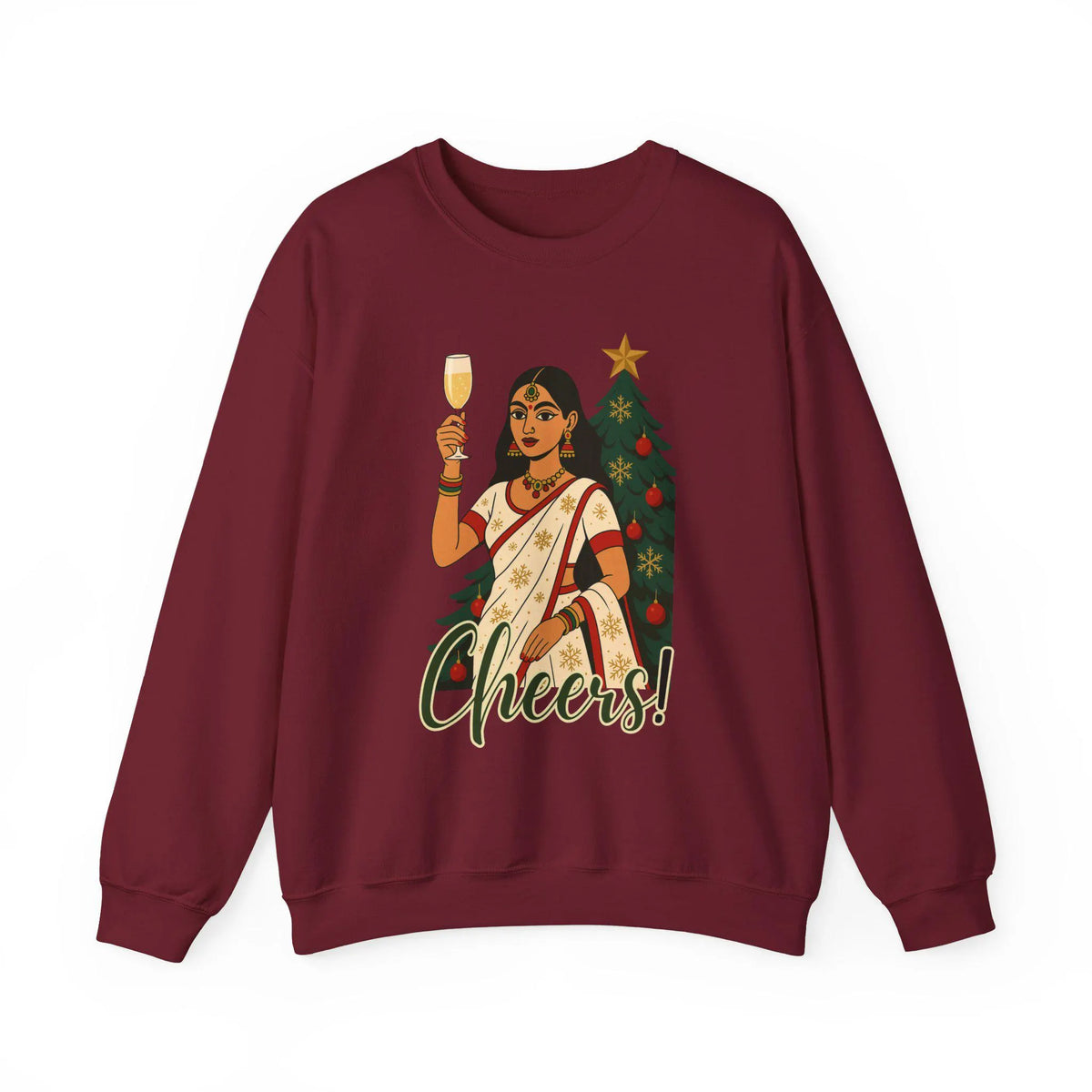 South Asian Christmas Sweatshirt Collection, Chic Desi Apparel for Bollywood Lovers - 3 Options