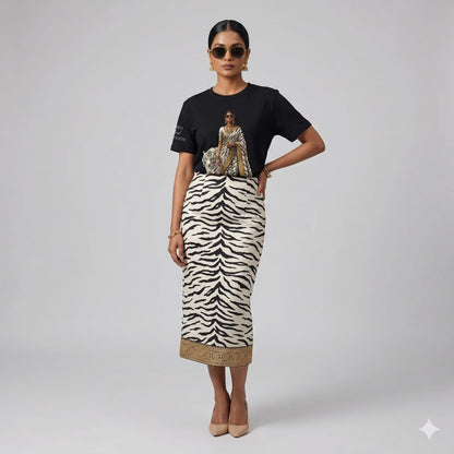 Custom Text Bollywood Inspirational T-Shirt, South Asian White Tiger Lover Apparel