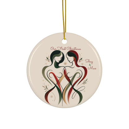 Modern LGBTQ Queer Lesbian / Gay Christmas Ornaments, Chic Inclusive Holiday Decor - 2 options