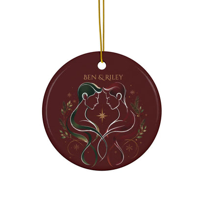 Modern LGBTQ Queer Lesbian / Gay Christmas Ornaments, Chic Inclusive Holiday Decor - 2 options