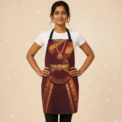 Bharatanatyam Novelty Apron, Arangetram Classical Dance Recital South Indian Gifts, Carnatic Chef Gift