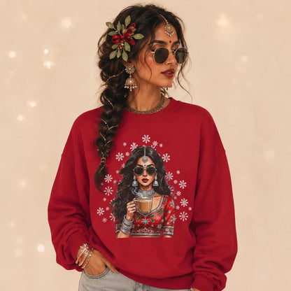 Desi Christmas Sweatshirt Collection, Chic South Asian Apparel for Bollywood Lovers - 3 Options