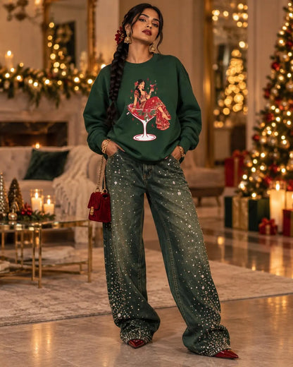 Desi Christmas Sweatshirt Collection, Chic South Asian Apparel for Bollywood Lovers - 3 Options