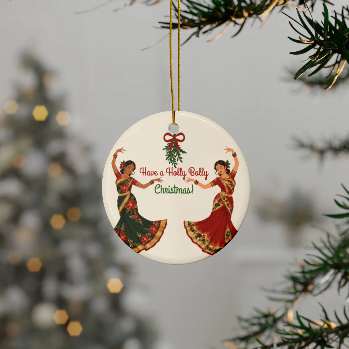 Bollywood Lovers Ornament, Hindi Film and Music Lover Christmas Ornament