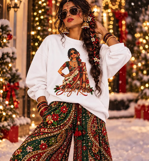 South Asian Christmas Sweatshirt Collection, Chic Desi Apparel for Bollywood Lovers - 3 Options