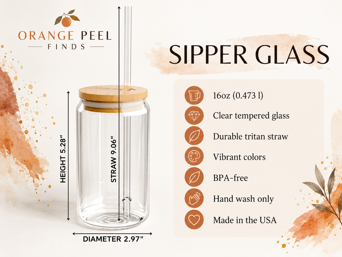 Custom Sipper Glass Tumbler, Queen of Hearts, Inclusive Aesthetic Iced Drink Gifts - 3 Options